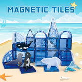 New Style 56 Piece Colorful Magnetic tiles 3D Ocean Theme Magnet Building Blocks Tiles Toys For Kids OEM ASTM CPC EN71